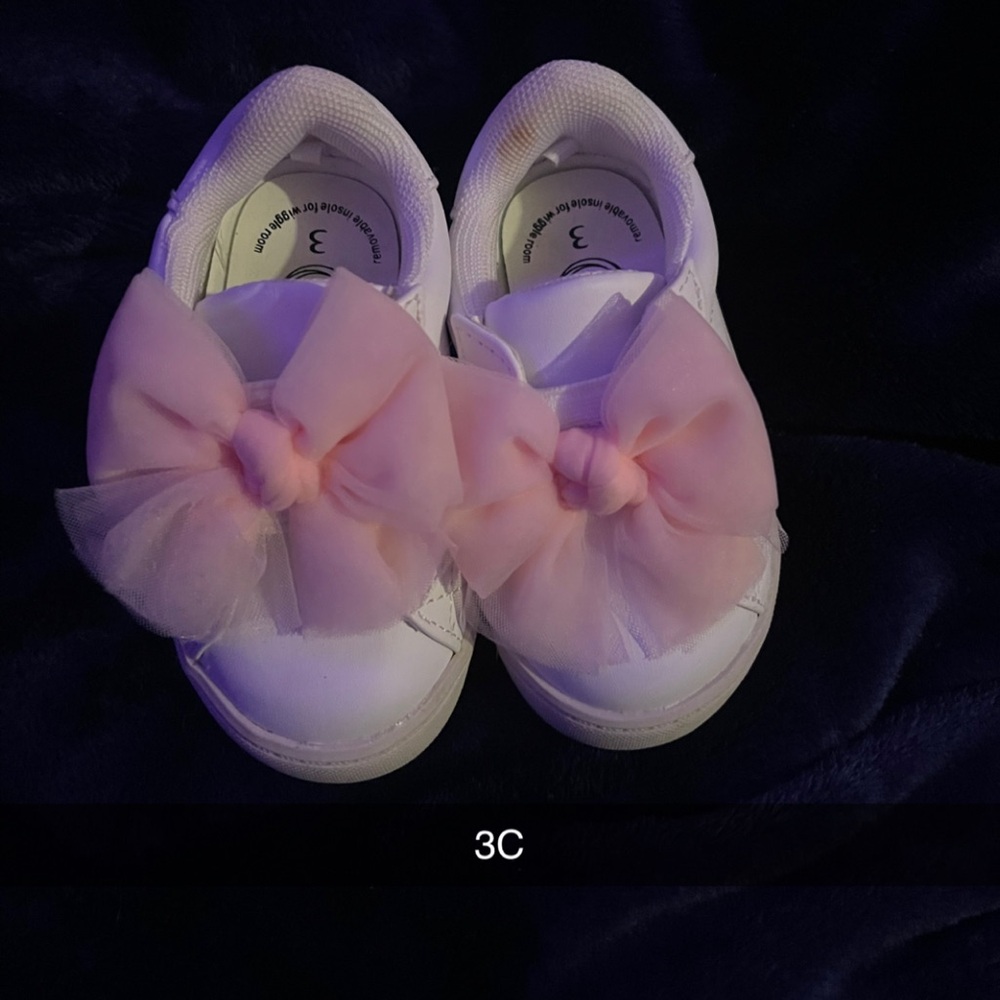 Pink Bow Kids Shoes